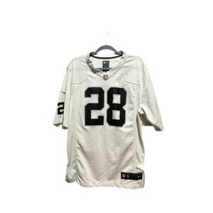 Las Vegas Raiders Josh Jacobs #28 Nike ON FIELD White Jersey - Sz. Large Used